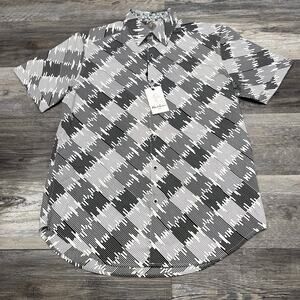 NWT Robert Graham Siloam Spring Black White Mens M Classic Fit Button‎ Up Shirt